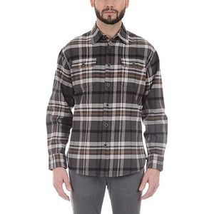 Jachs Gray Plaid Flannel Large Tall